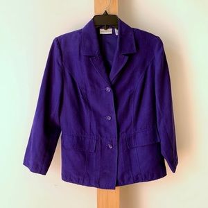 Draper and Damon blue microfiber jacket